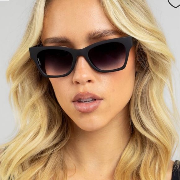otra capri matte black square retro y2k statement sunglasses eyewear NEW - Picture 1 of 7